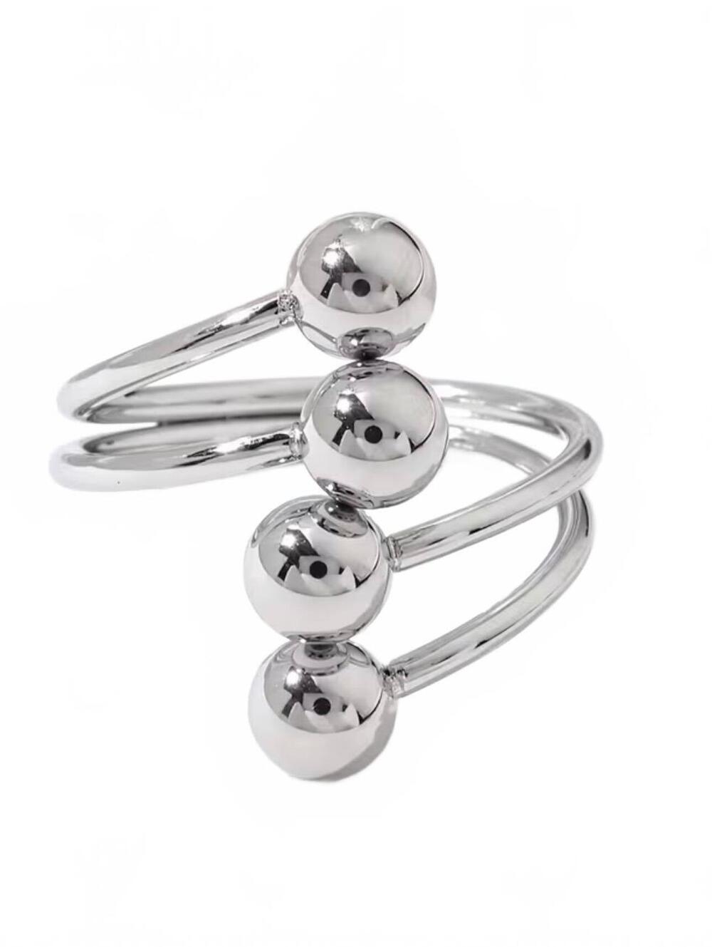 New -Unique -Retro Style Stainless Steel Multi-Band Adjustable Ring